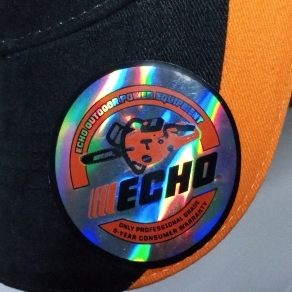 Echo Cap, adjustable back tab, Black Orange, 100% cotton, pre-owned - Picture 6 of 6